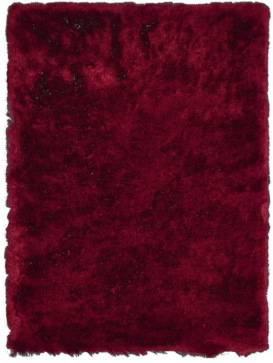 Plain Shaggy Red Rug