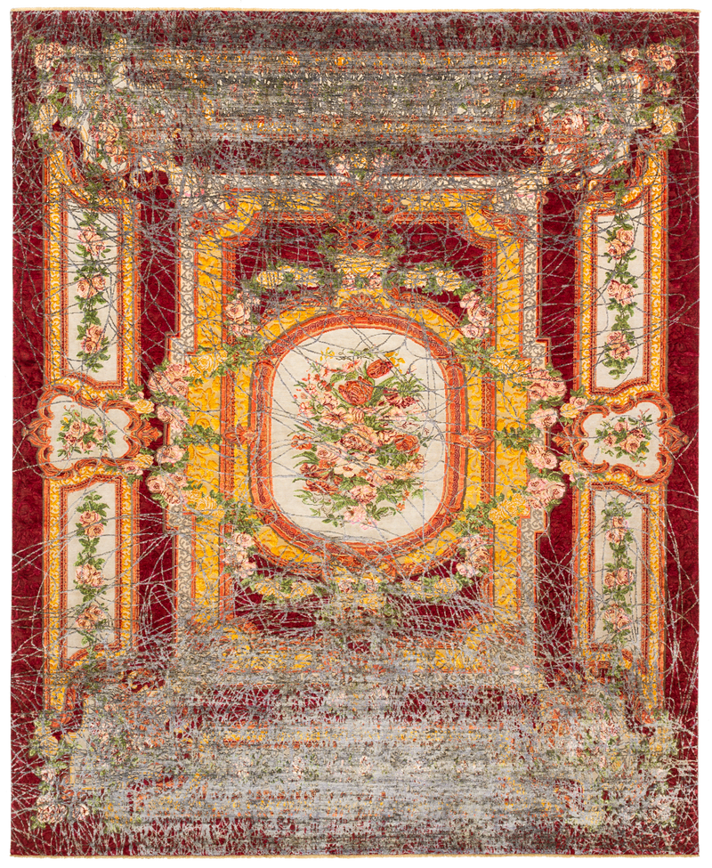 Savonnerie Hand-Knotted Rug