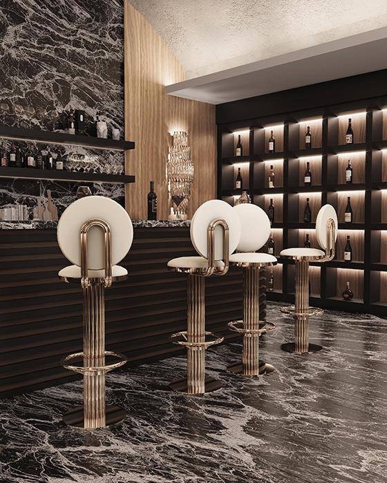 Kiera Round Bar Stool - 2