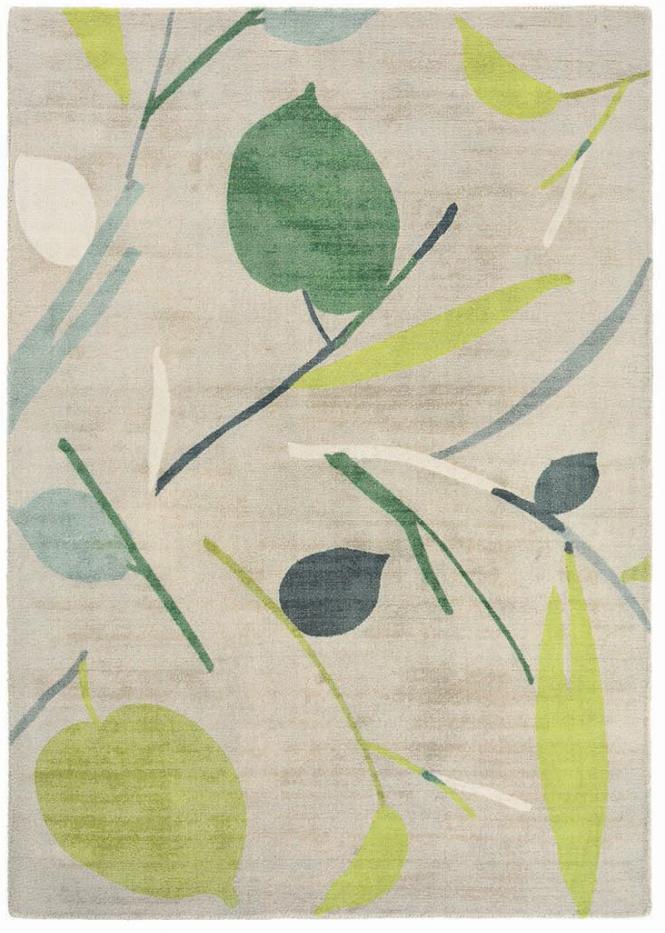 Green Leaves Handwoven NZ Wool Rug