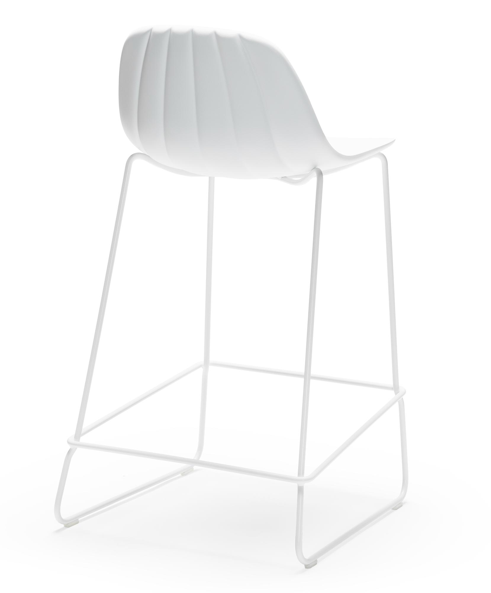 Babah White Bar Stool