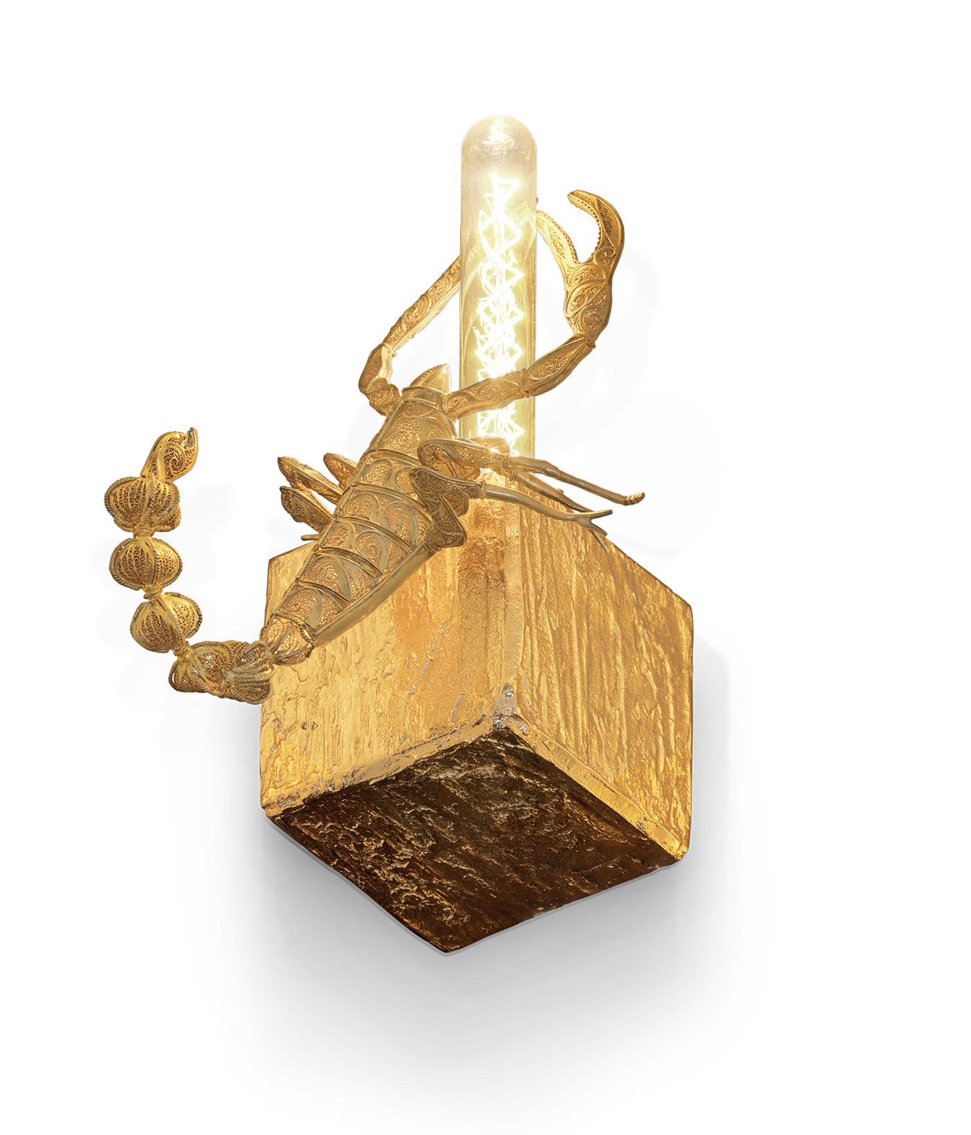 Aurora Filigree Scorpion Wall Lamp