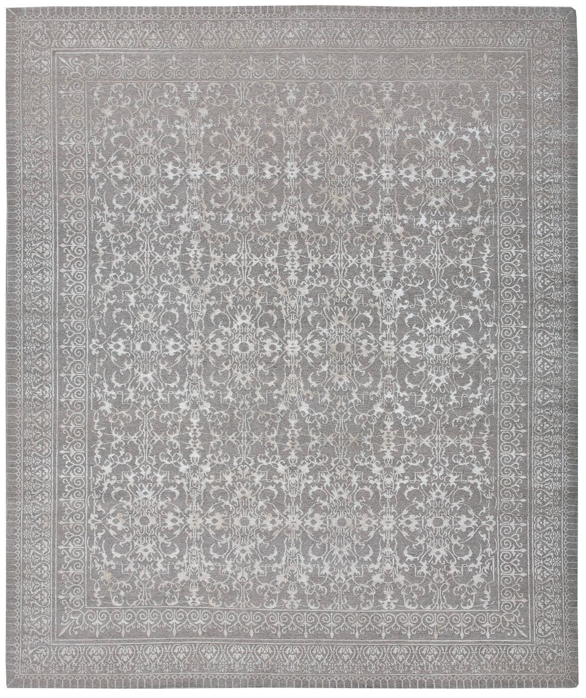 Ferrara Grey Luxury Hand-woven Rug ☞ Size: 250 x 300 cm