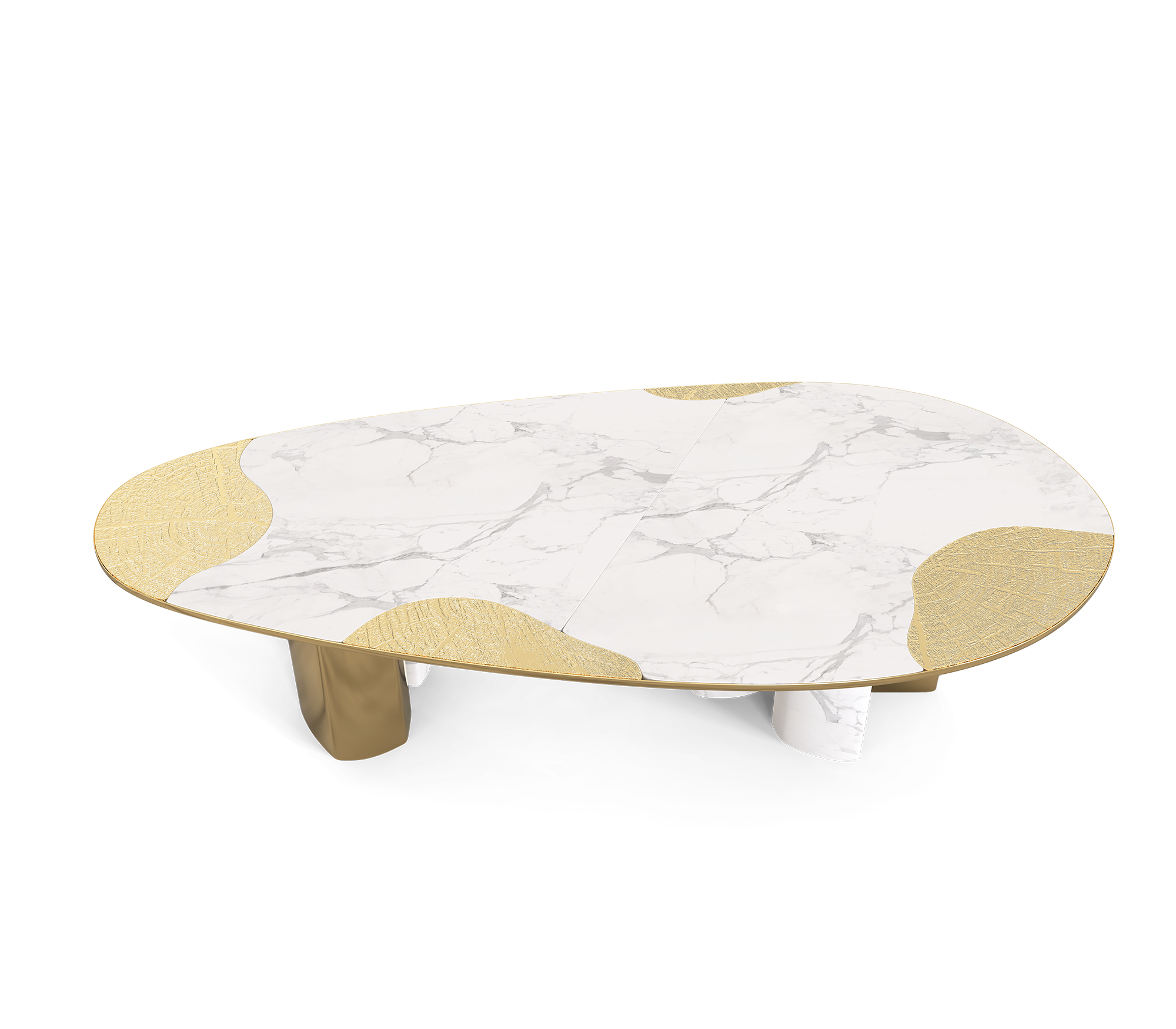 Marble & Gold Luxe Dining Table