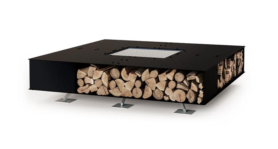 Square Black Outdoor Fire Pit