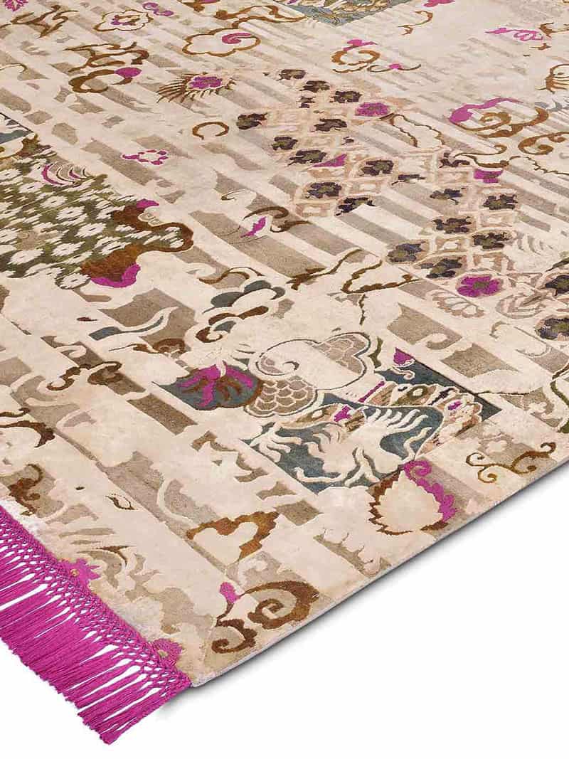 Dragon Hand-Knotted Silk / Wool Rug