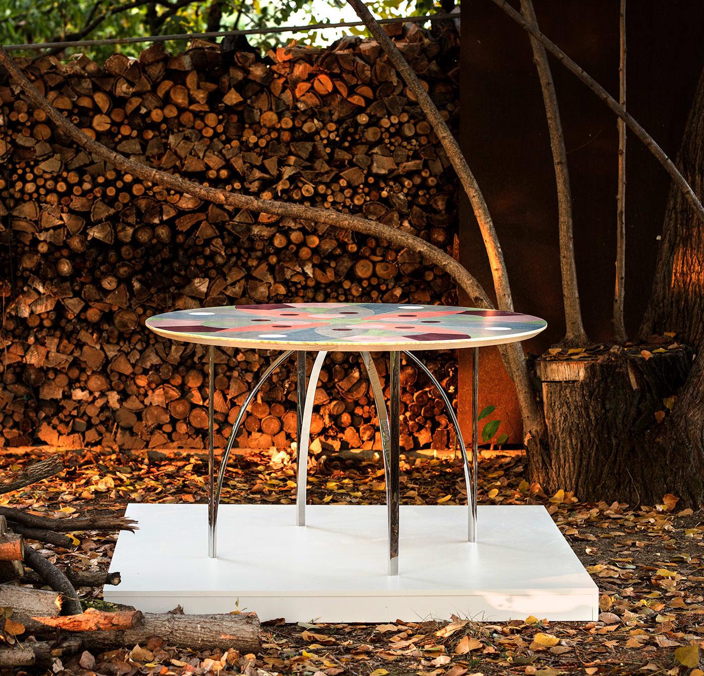 Multi-Tone Veneer Dining Table