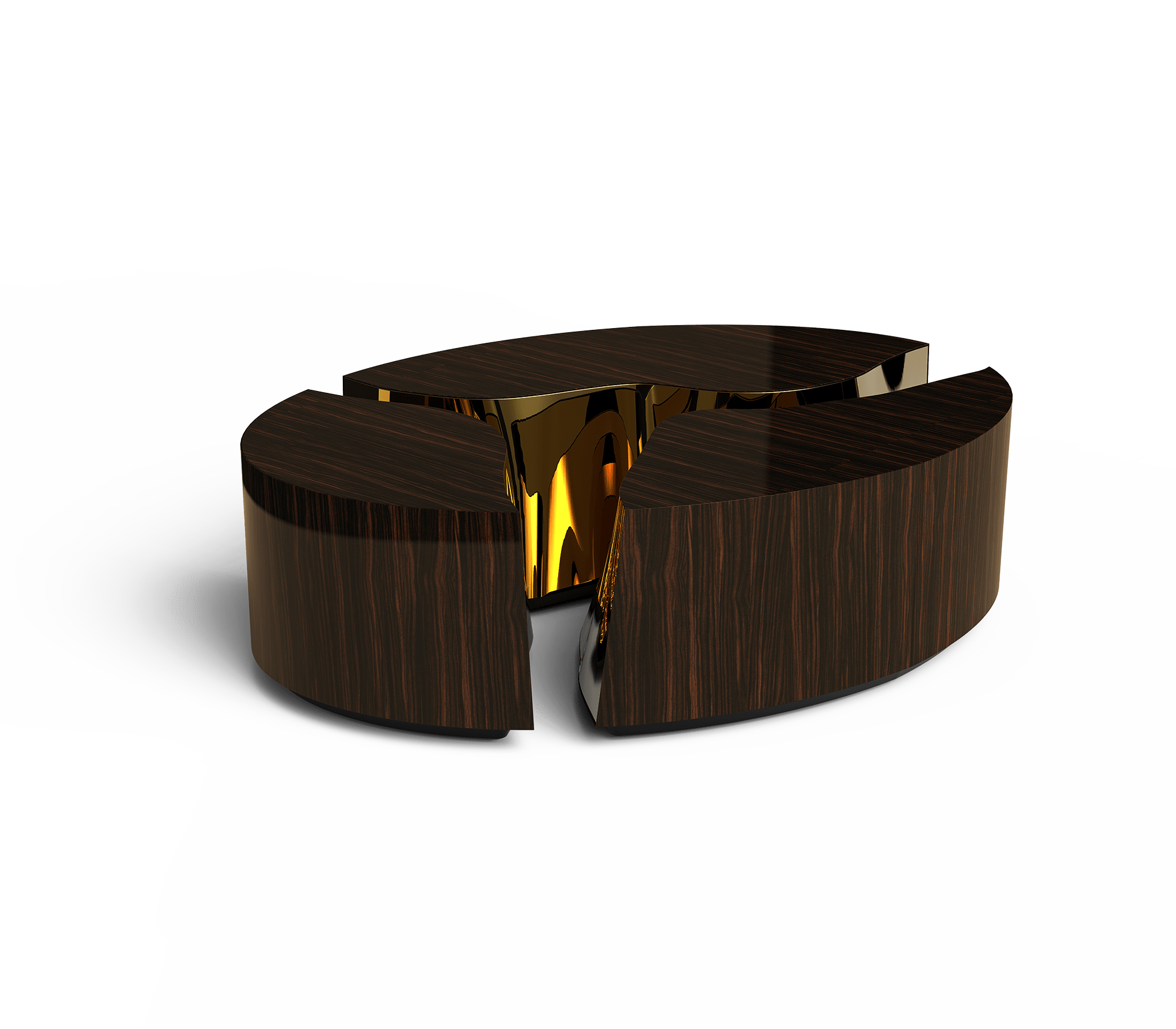 Oval Ebony Designer Coffee Table