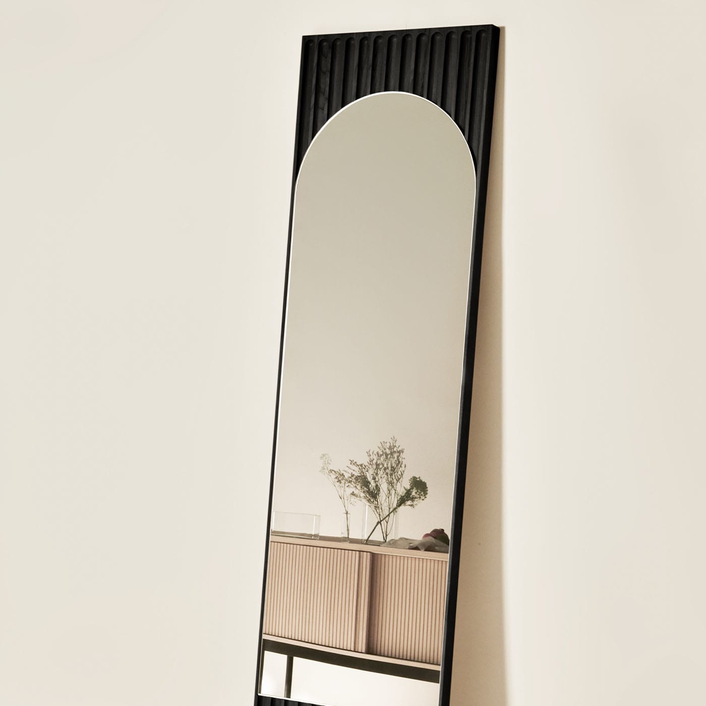 Tutto Sesto Black Italian Crafted Floor Mirror