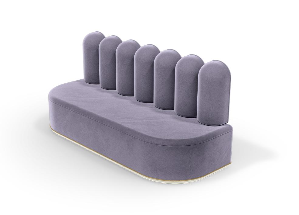 Fluffy Cloud II Purple Sofa