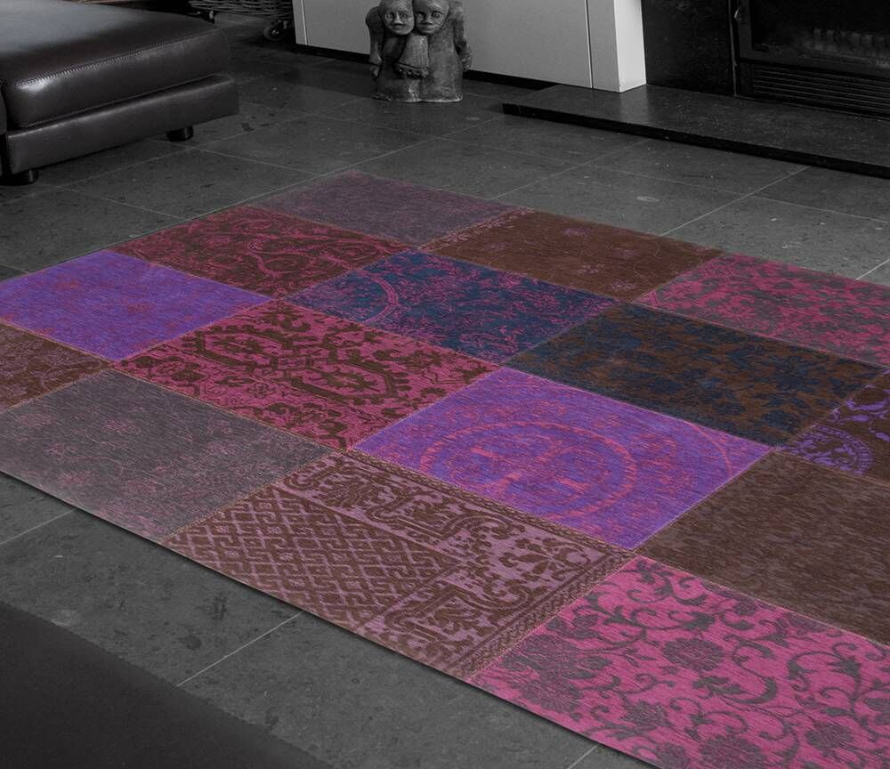 Patchwork Rug Multi Violet