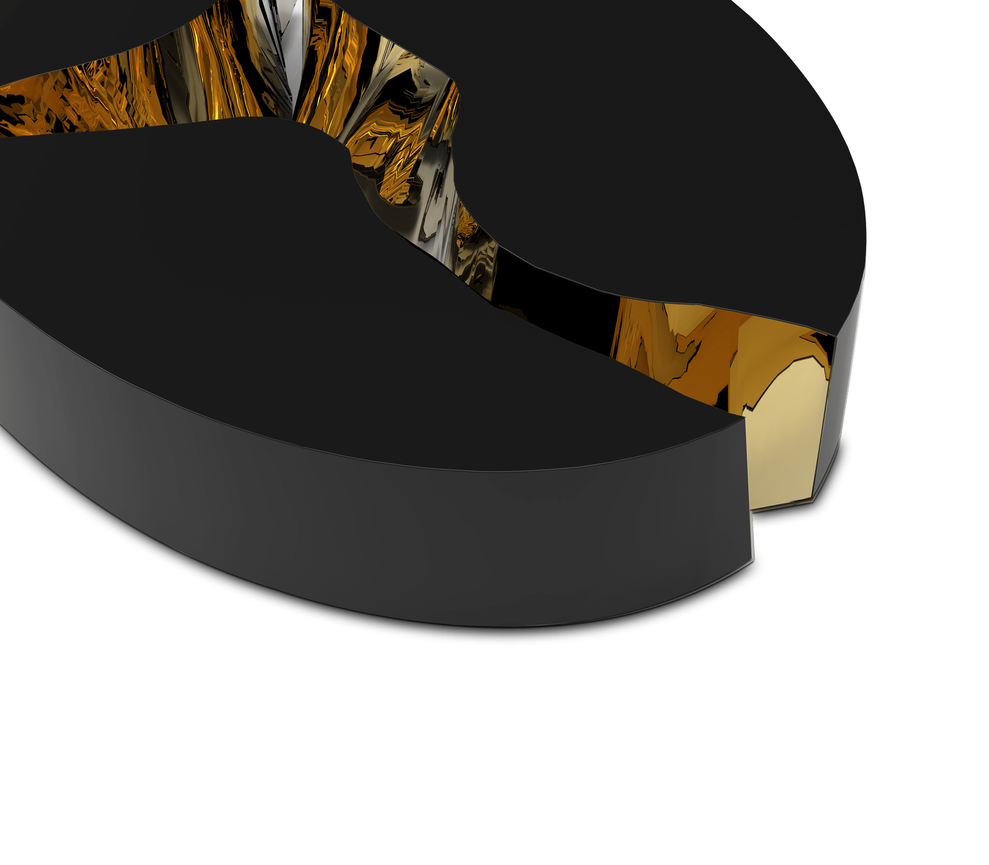 Oval Black Designer Coffee Table