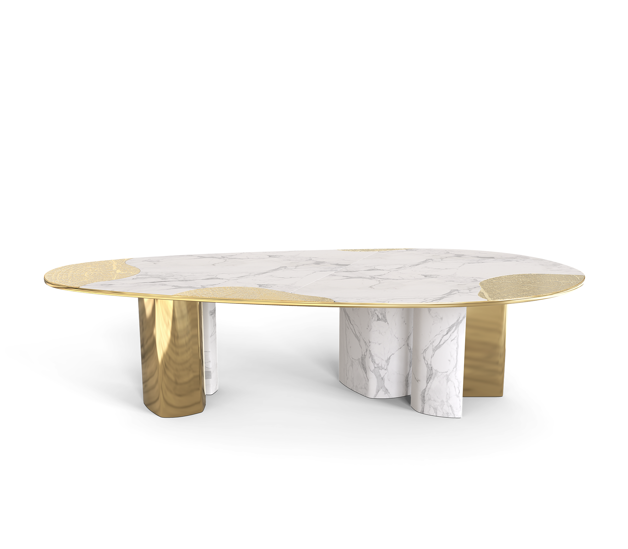 Marble & Gold Luxe Dining Table