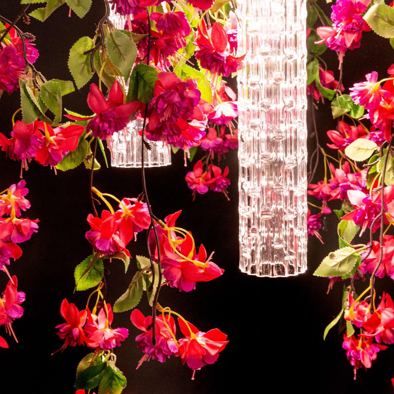 Pink Cascade Small Artisan Chandelier