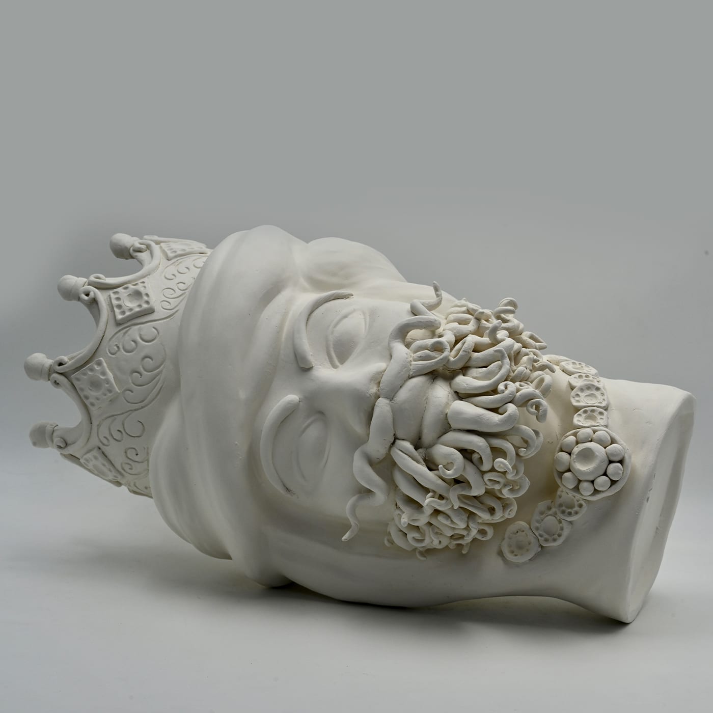 Grey Moor's Head Italian Crafted Sculpture