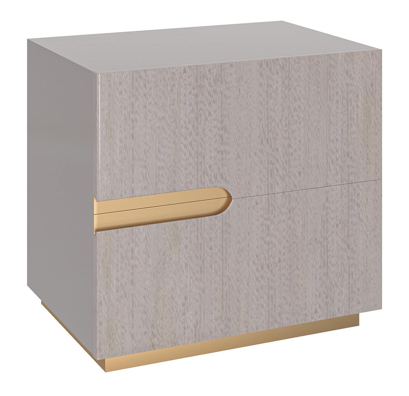 Clizia Gray and Gold Handcrafted Bedside Table