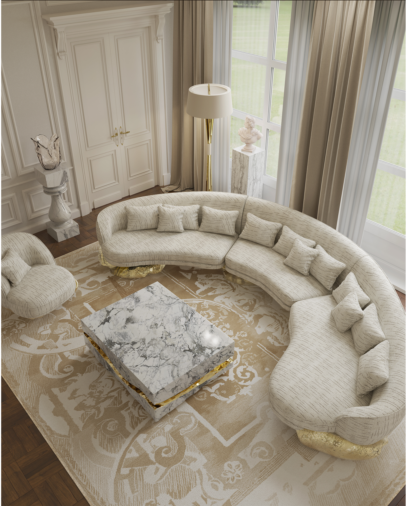 Carrara Marble Designer Table
