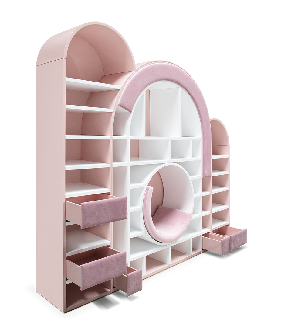 Bubble Gum Pink Bookcase