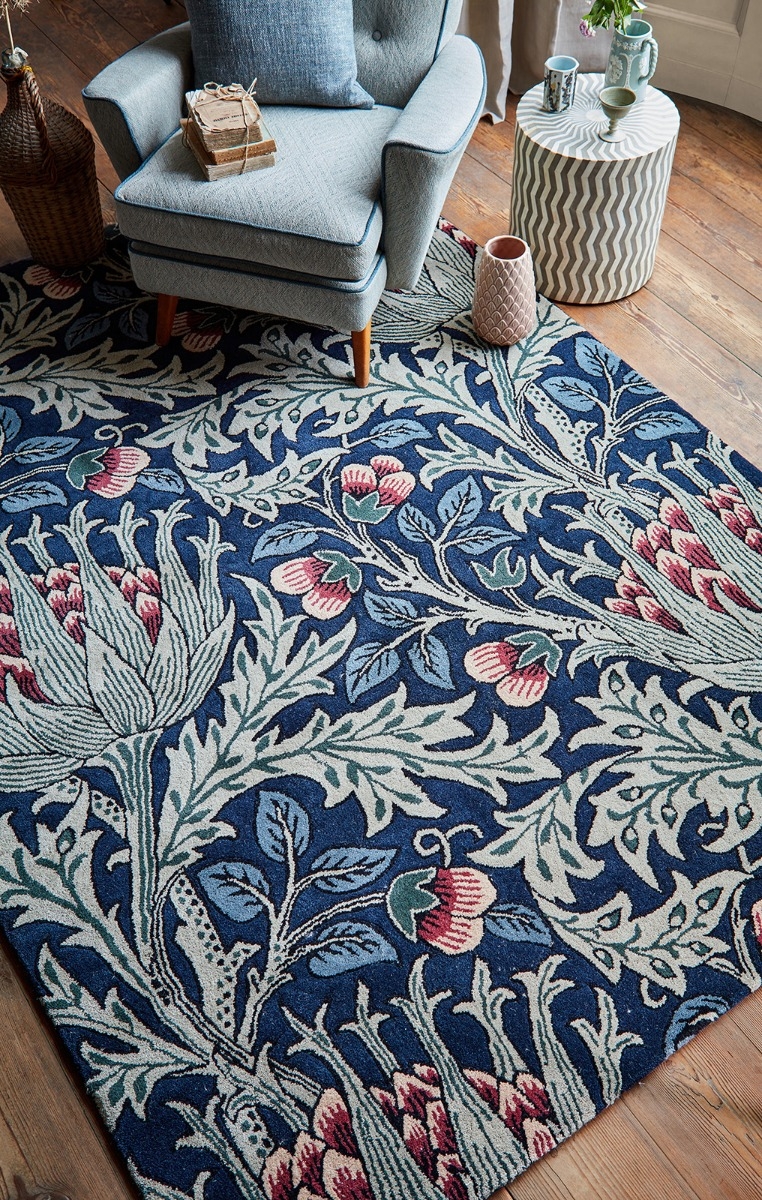 Artichoke Handwoven Blue Rug