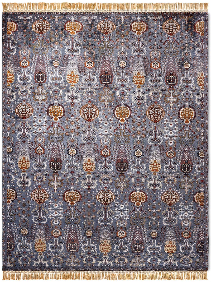 Isfahan Charcoal Luxury Handwoven Rug