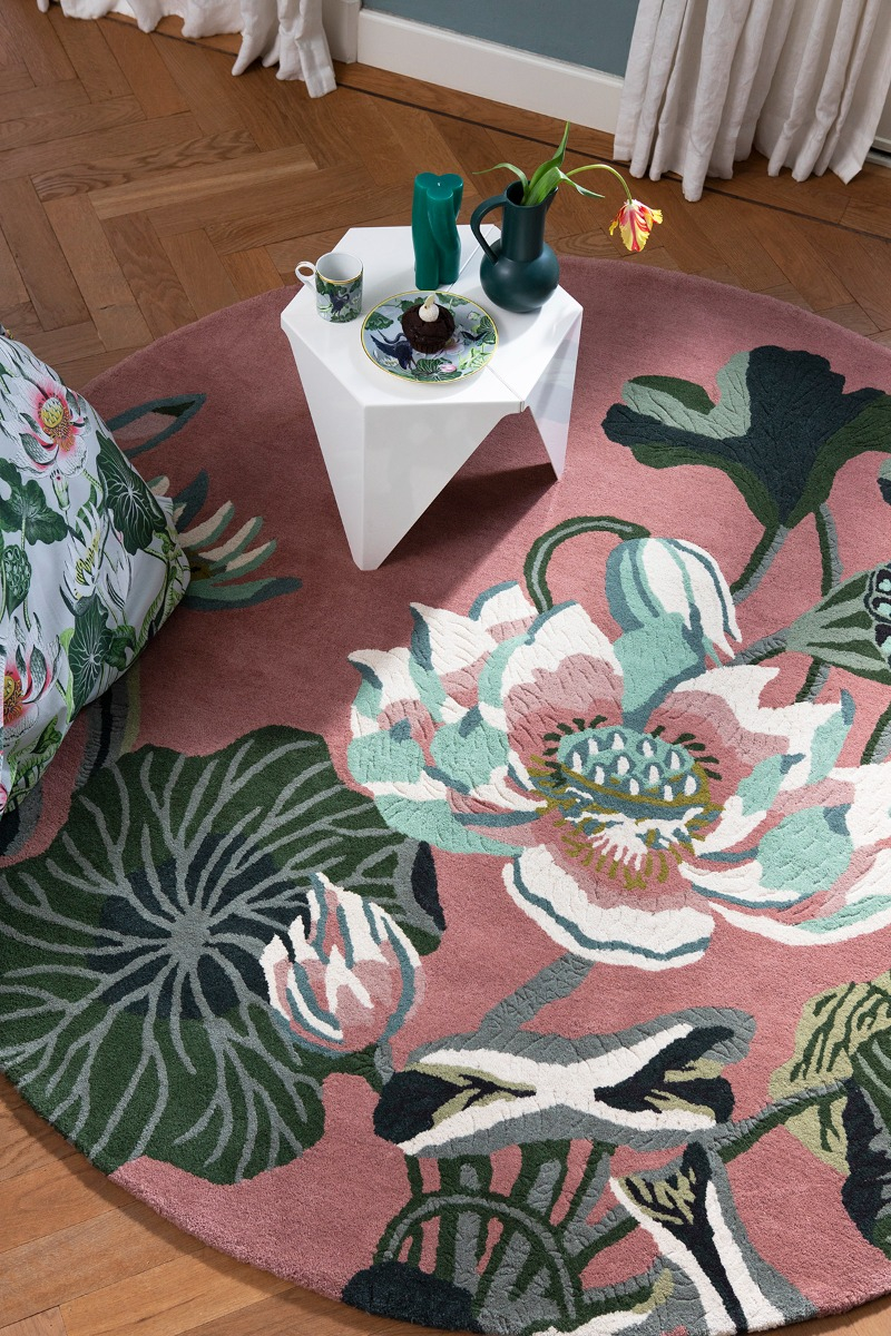 Rose Wool Circle Modern Hand Woven Rug | Size: Ø 200 cm