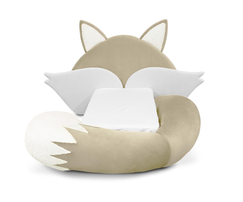 Fox Cream Kids Bed | Mattress Size: 90 x 190 cm