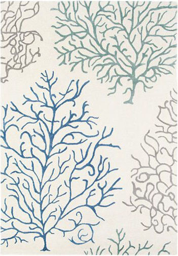 Coral-Marine-Blue Rug