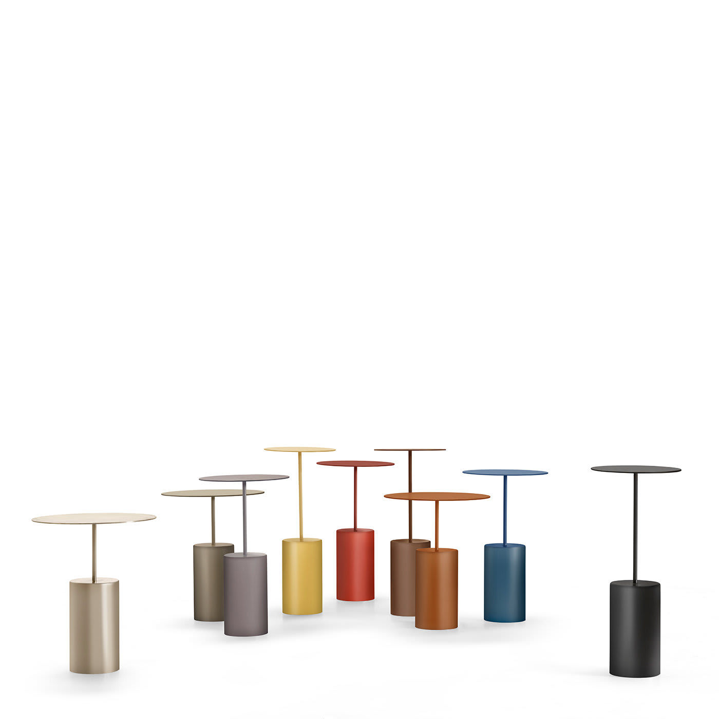 Cocktail Unique Italian Orange Side Table