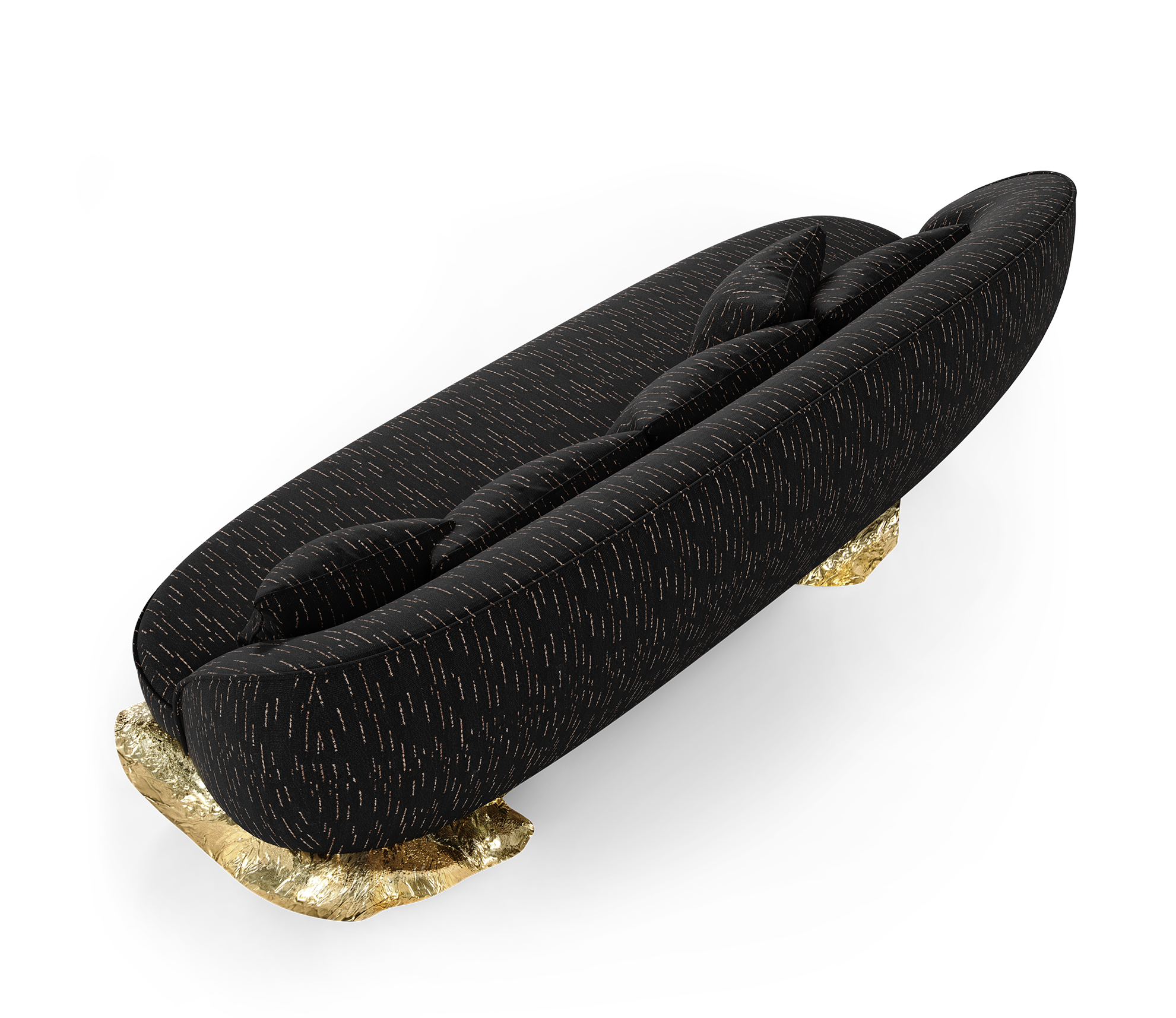 Angora Black Luxe Sofa