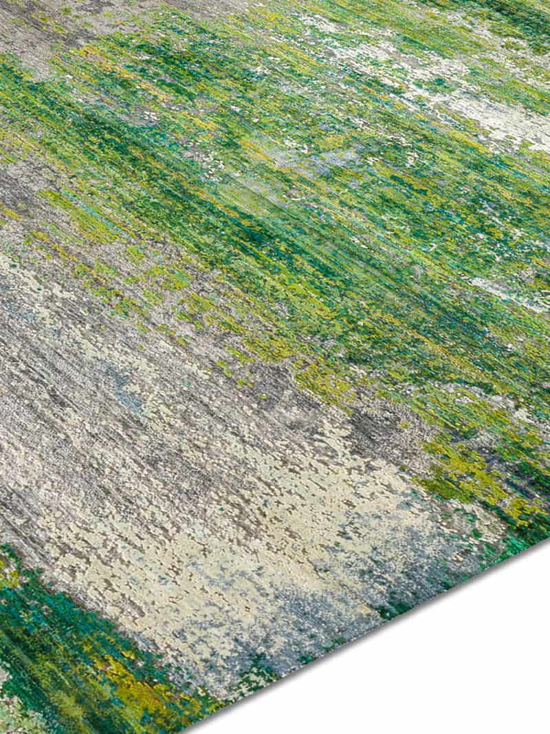Green Luxury Silk / Wool Rug