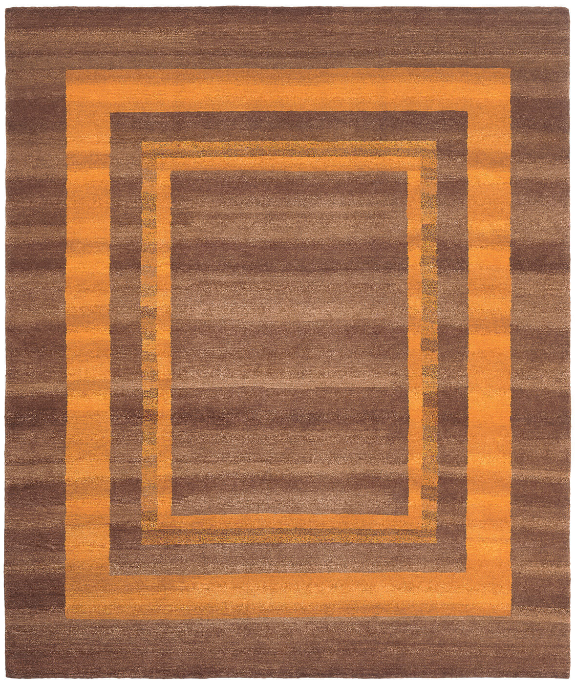 Border Brown Hand-Woven Luxury Rug ☞ Size: 200 x 300 cm