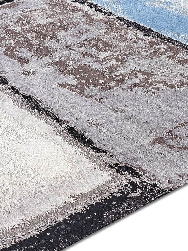 Light Blue Silver Hand-Woven Exquisite Rug | Size: 122 x 183 cm