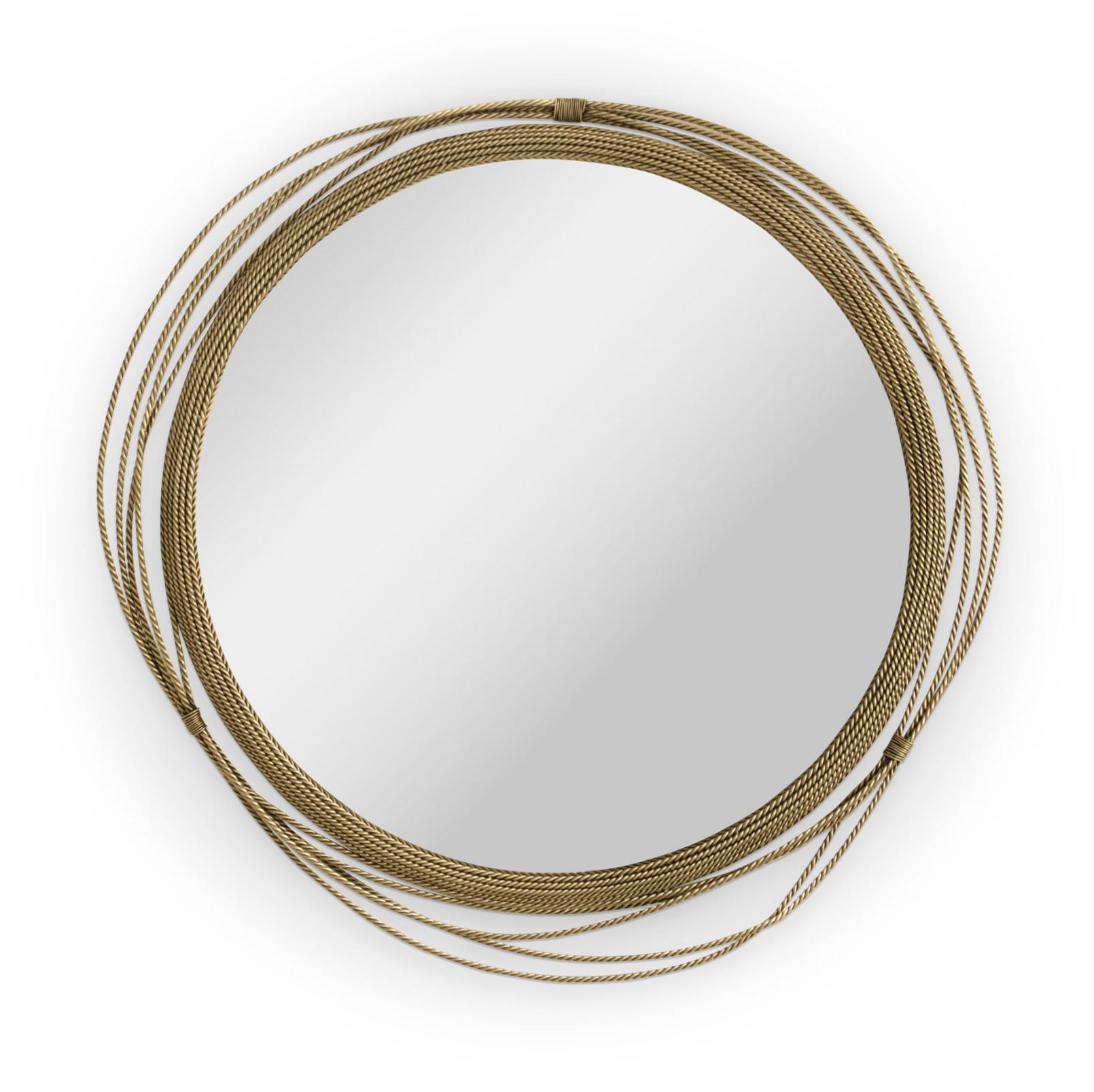 Round Brass Wall Classic Mirror