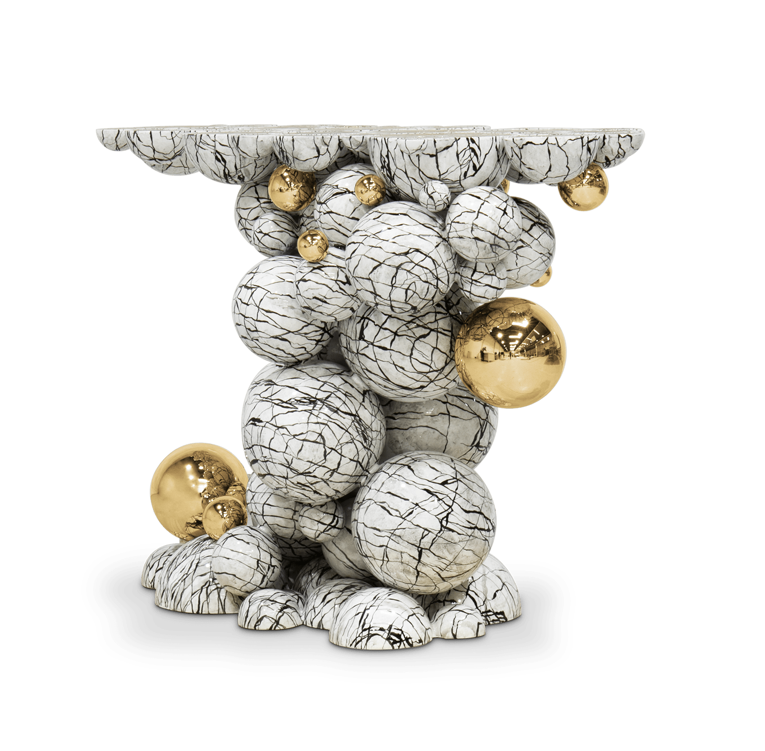 Orbit Faux-Marble Luxe Console