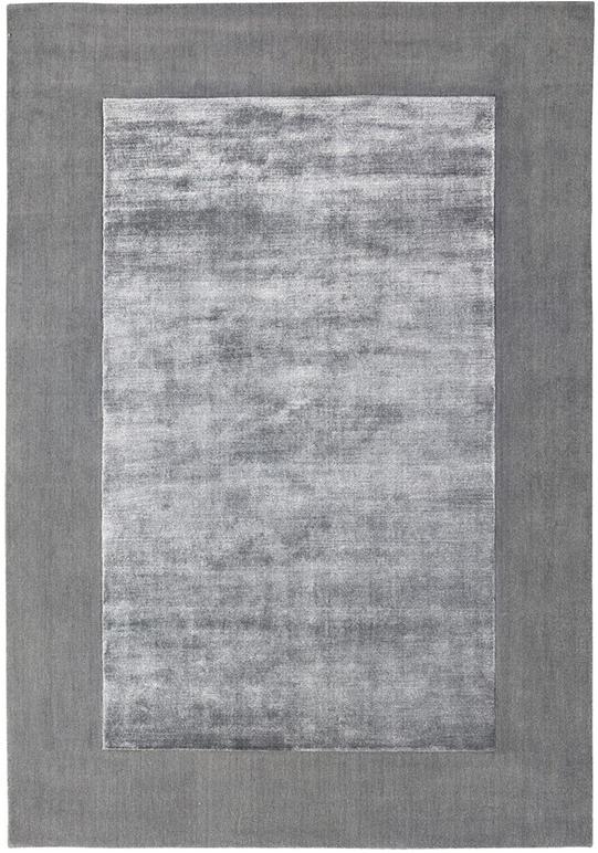 Border Grey Hand-Loomed Rug | Size: 200 x 300 cm