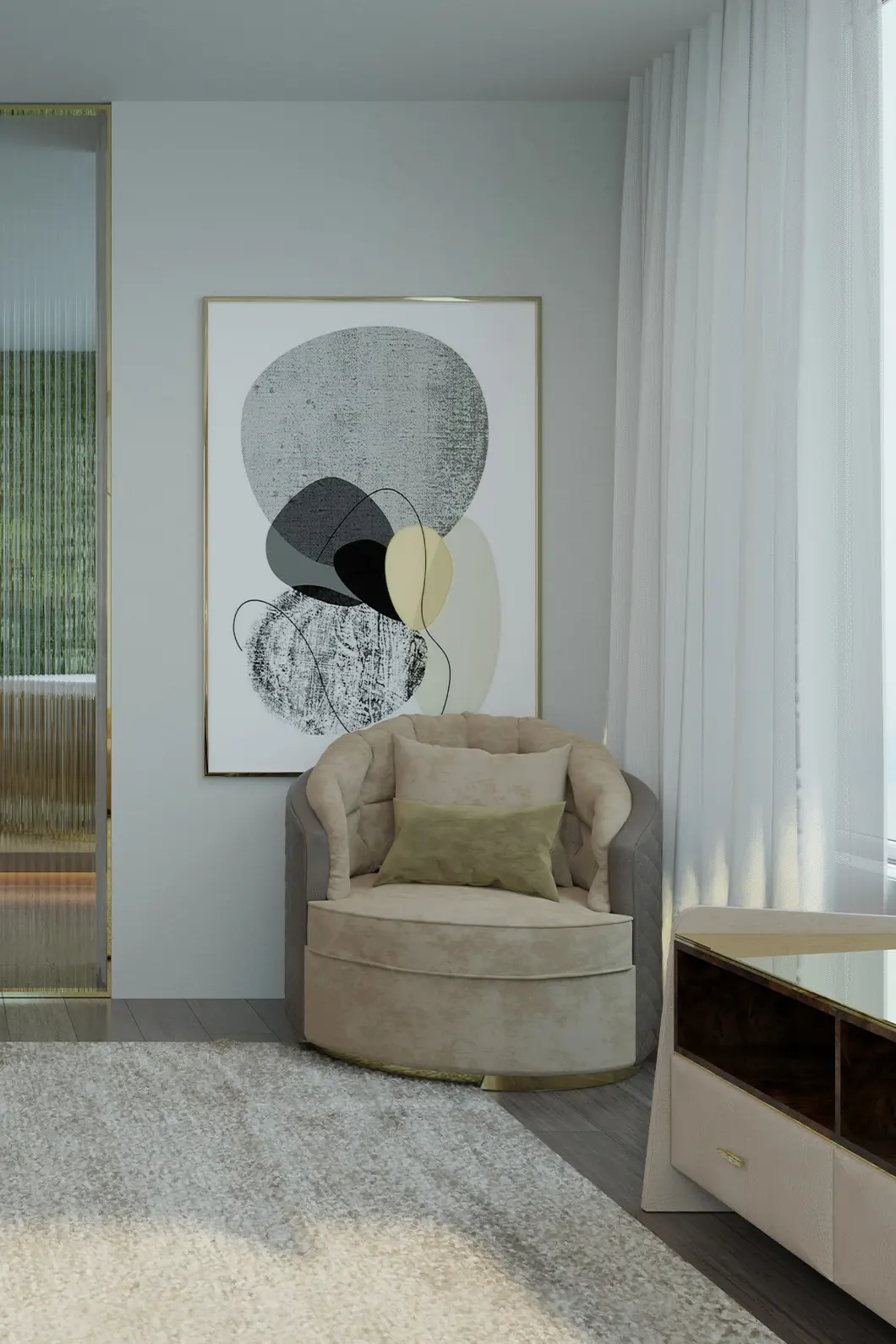 Opulence Swivel Armchair - 1