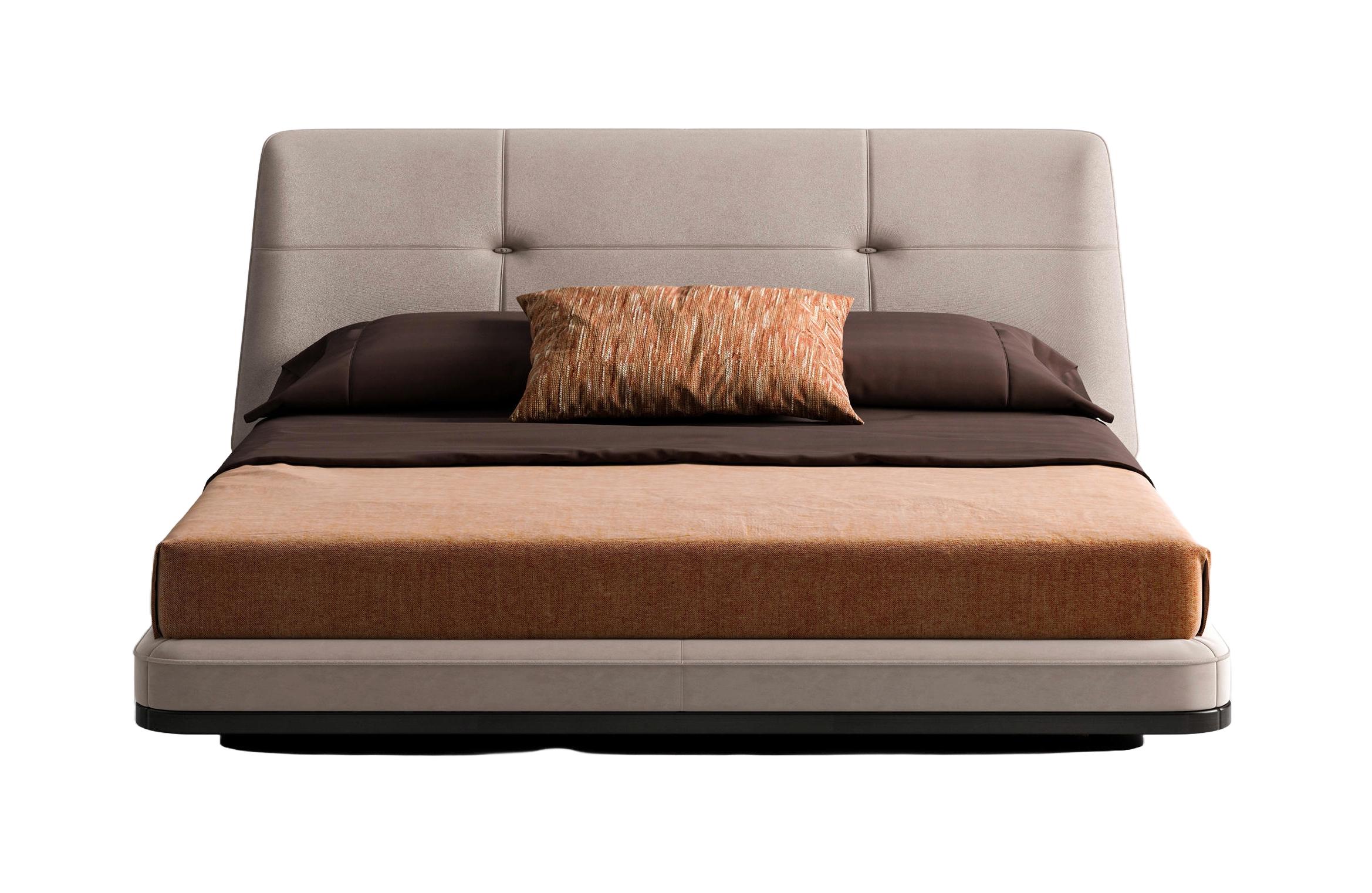 Jackie Luxe Leather Bed | Mattress Size: 180 x 200 cm