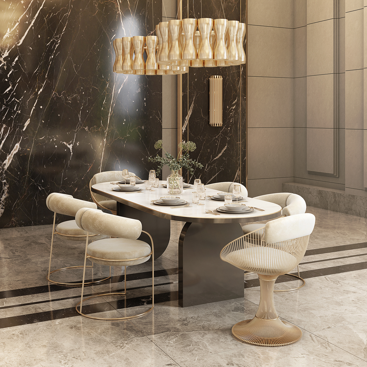 Majestic Crown Suspension Lamp - 2