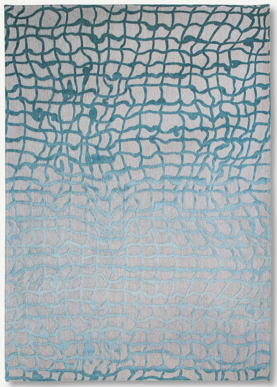 Abstract Blue Flatwoven Rug ☞ Size: 280 x 390 cm