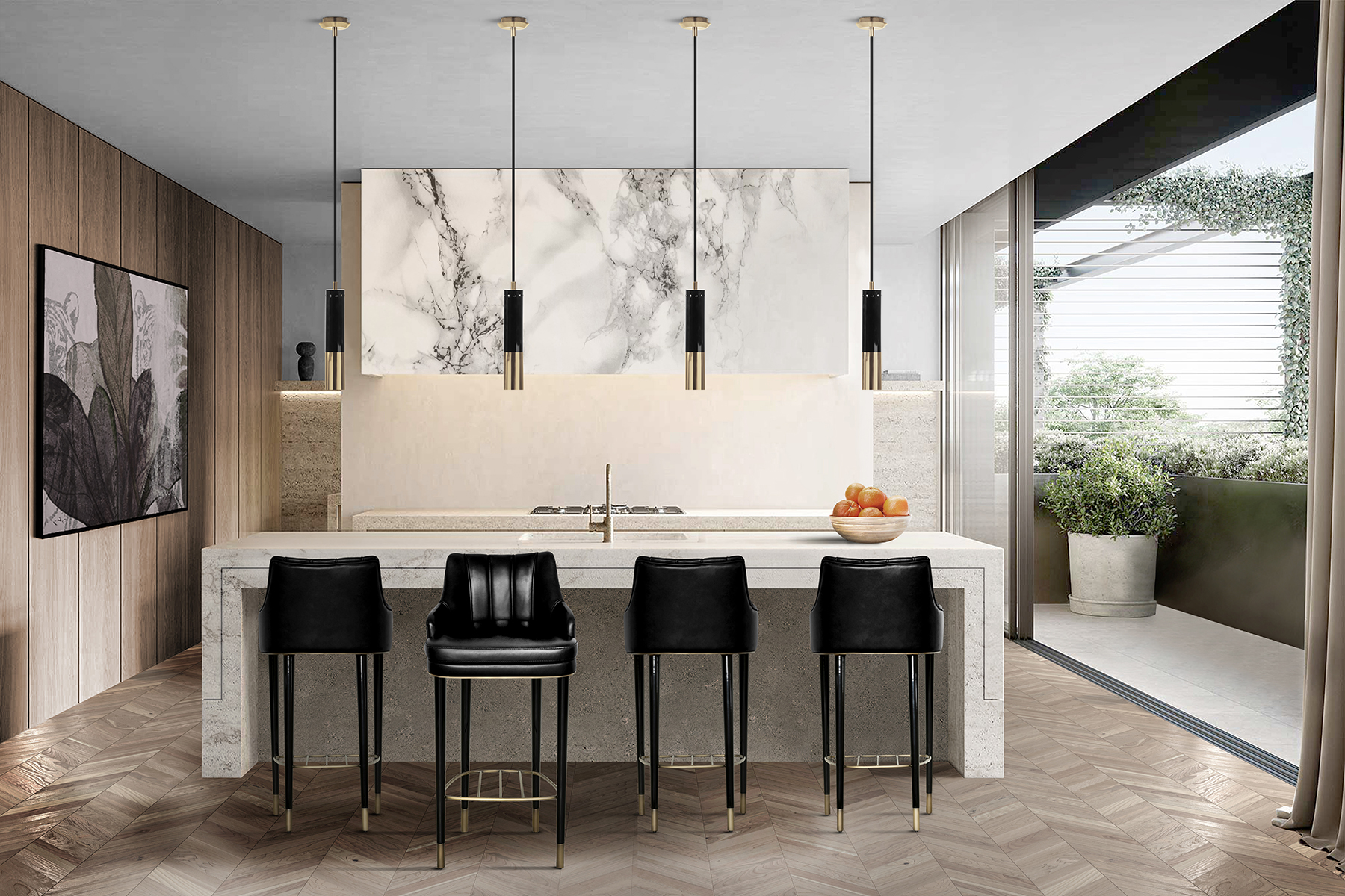 Contemporary Beam Suspension Lamp - 4
