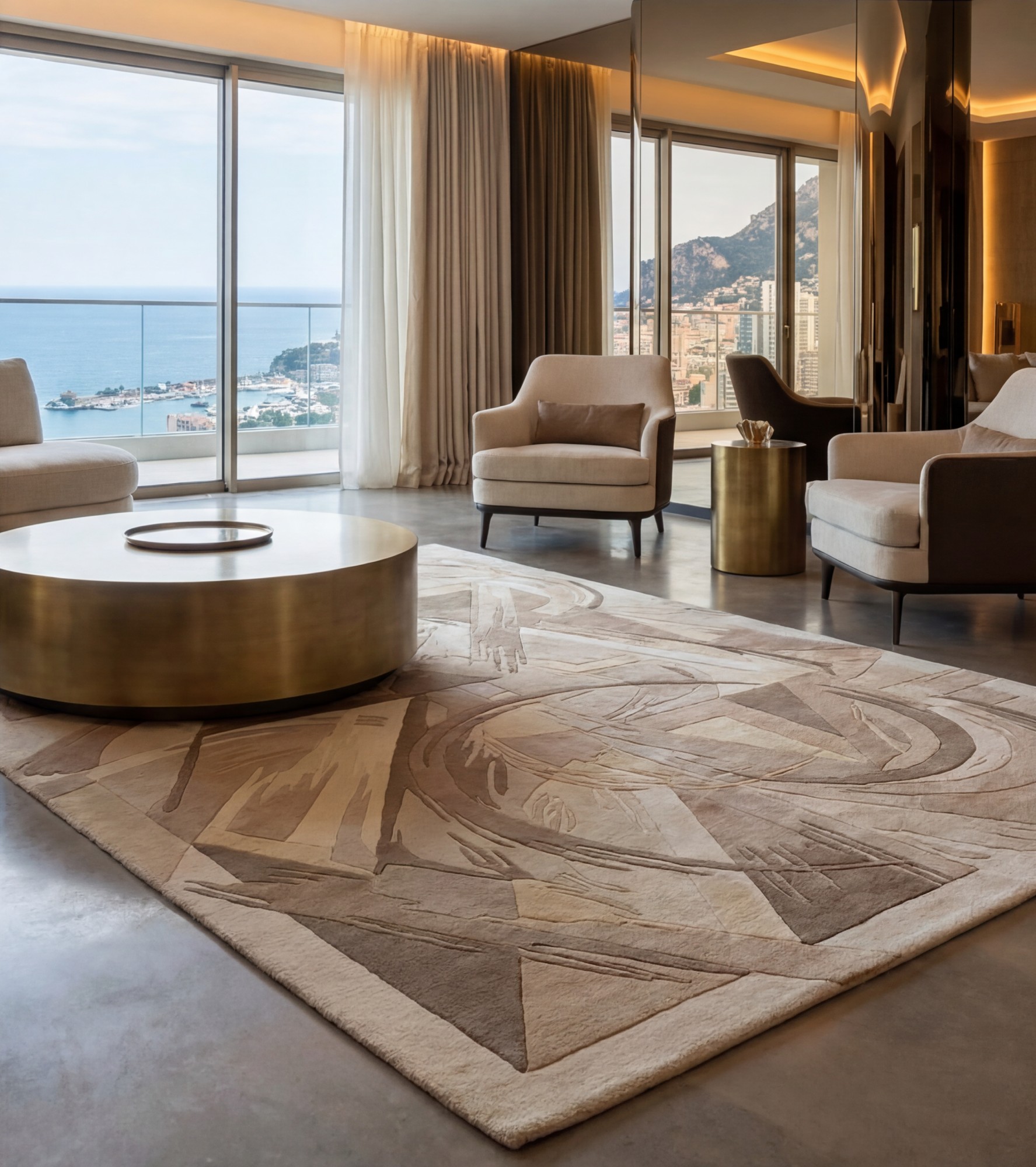 Stone Rosette Handwoven Rug