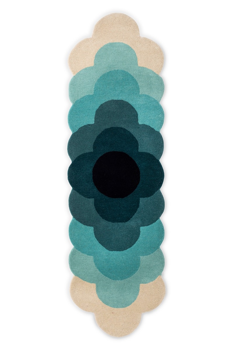 Floral Teal Handtufted Premium Rug