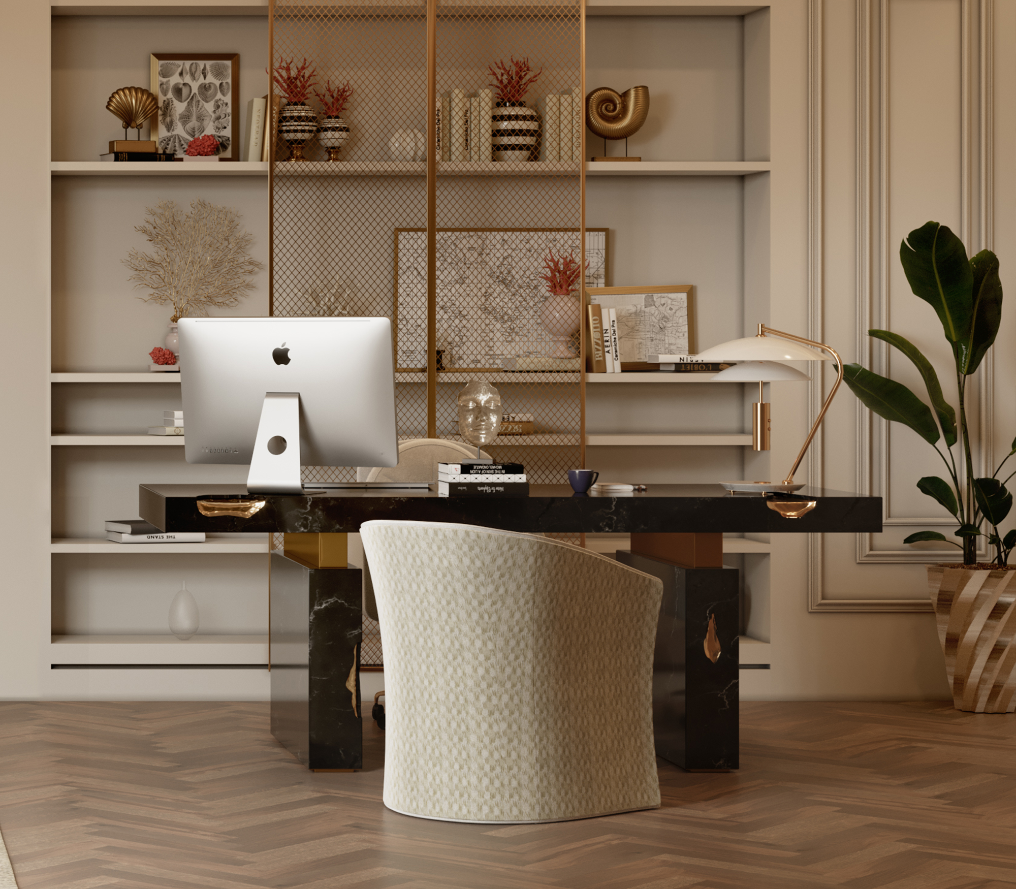 Nero Marquina Luxe Desk