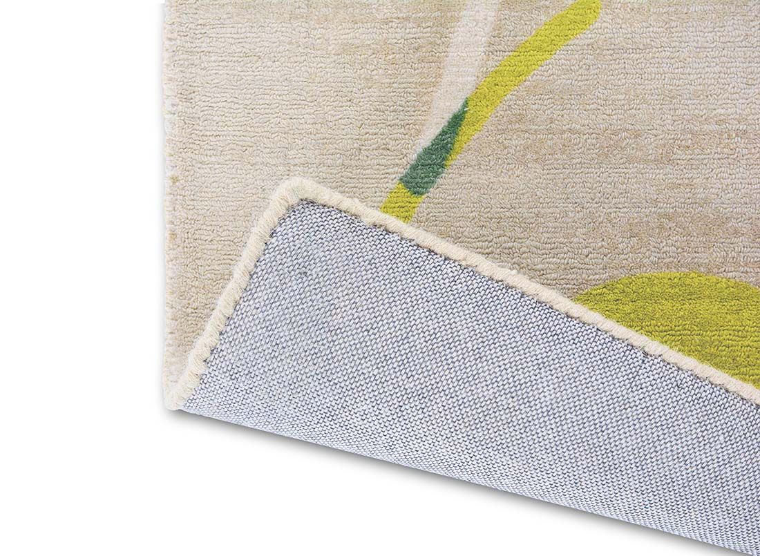 Green Leaves Handwoven NZ Wool Rug