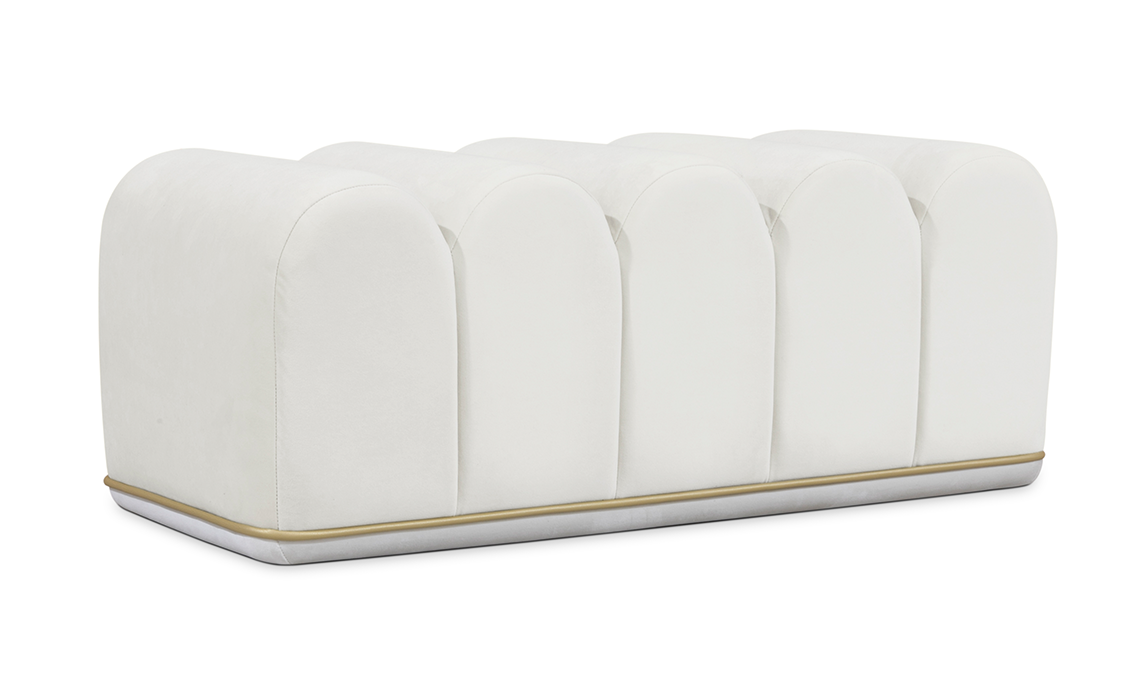 Sweet Swirl Cream Accent Bench