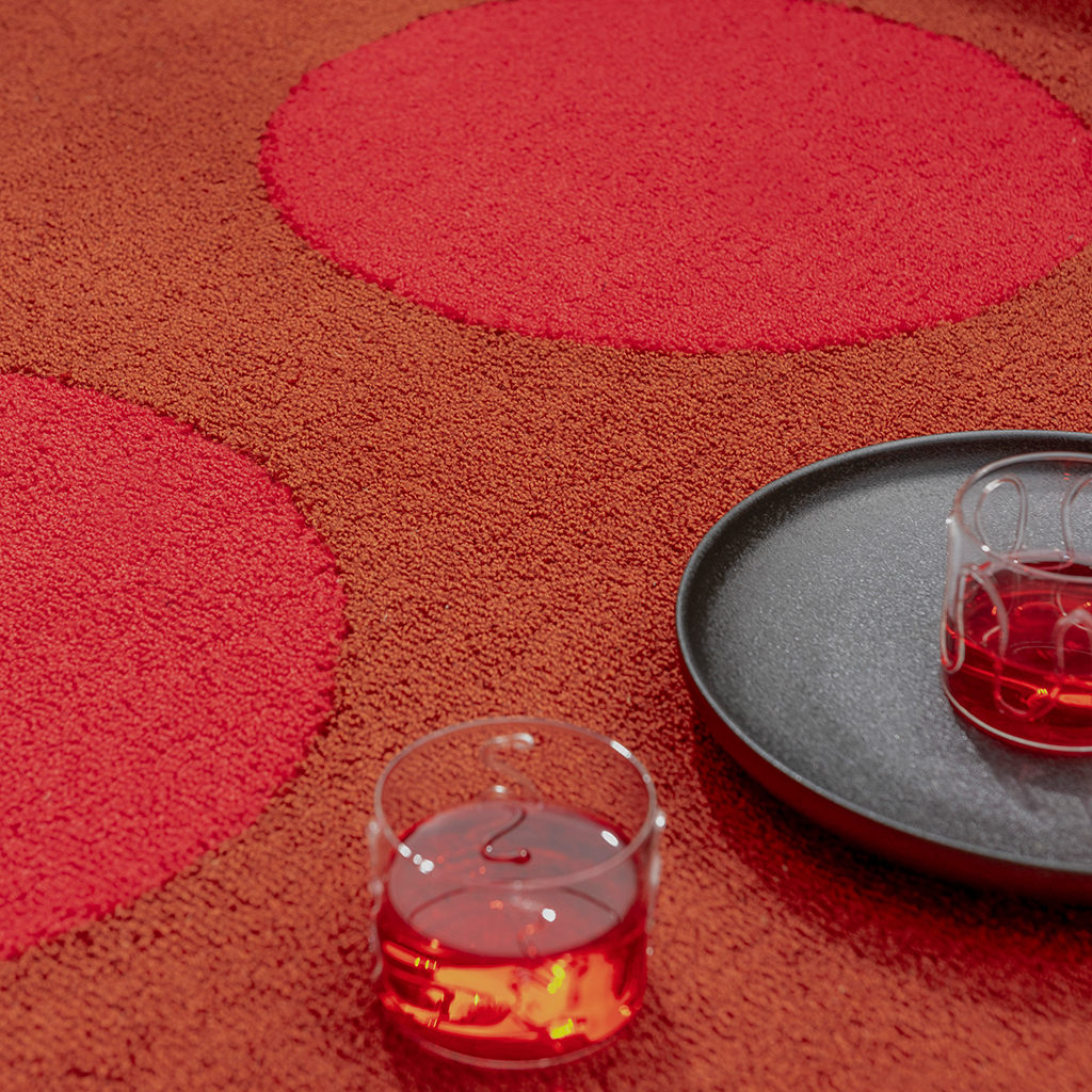 Festival Dots Red Fresco Rug