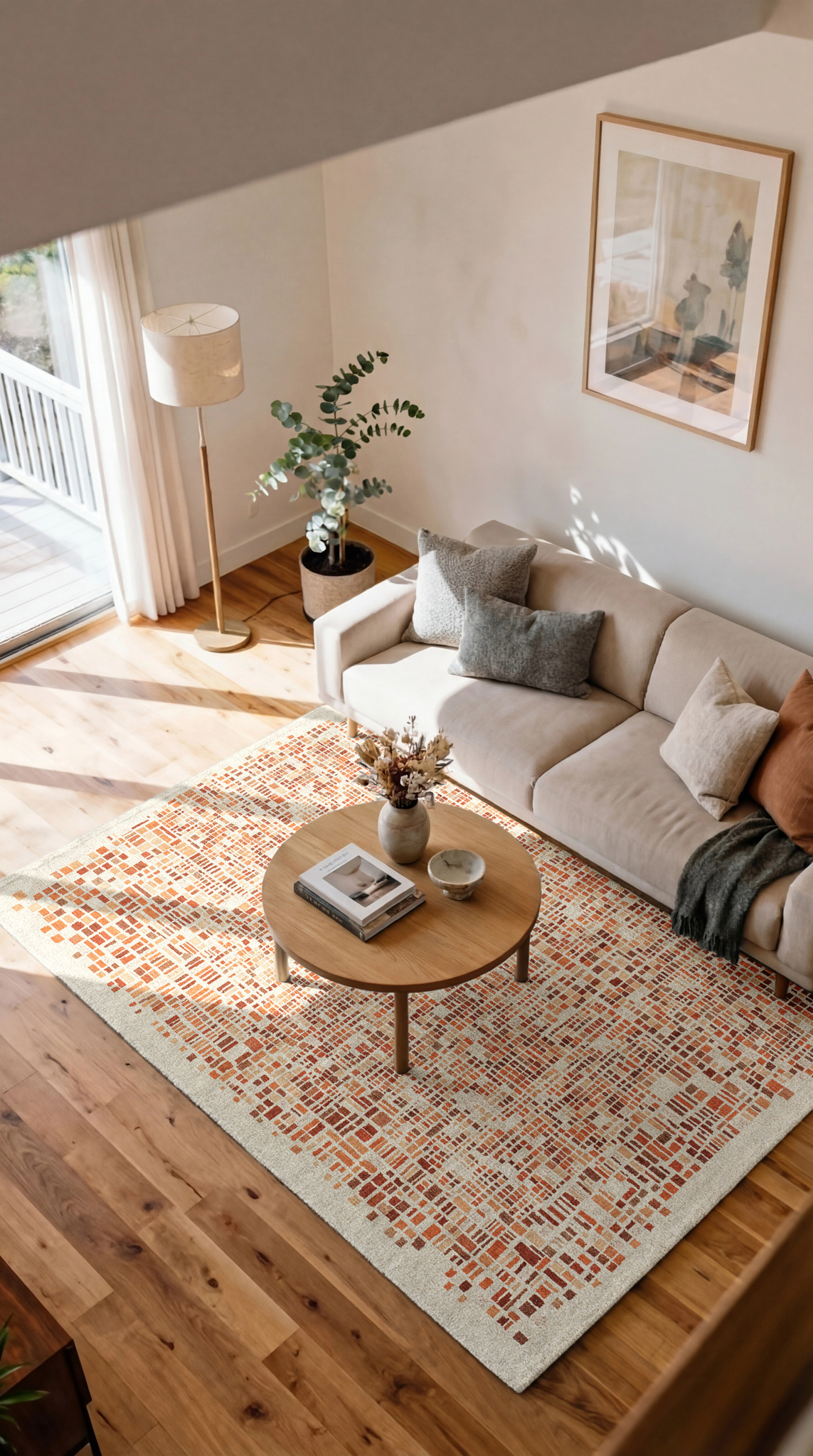 Pumpkin Jacquard Wilton Rug