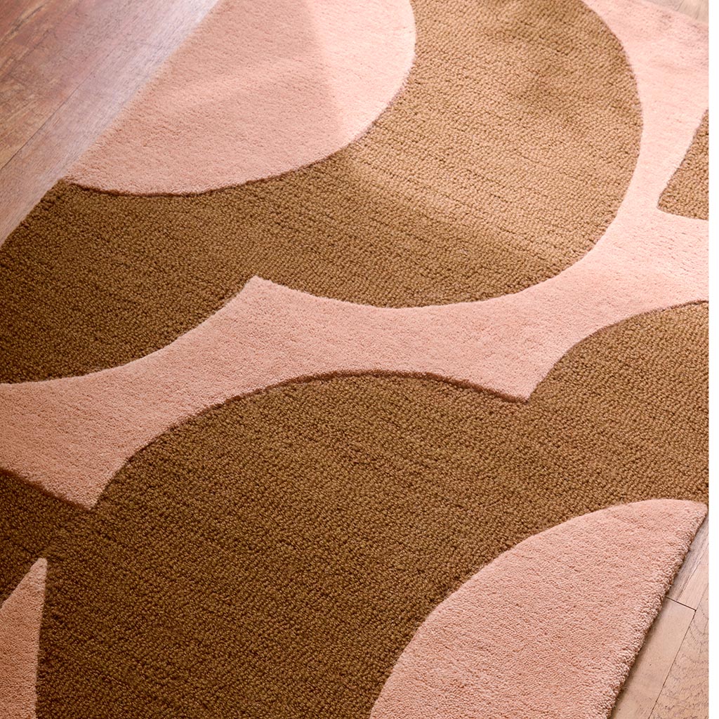 Flower Pink / Terracotta Rug | Size: 70 × 300 cm