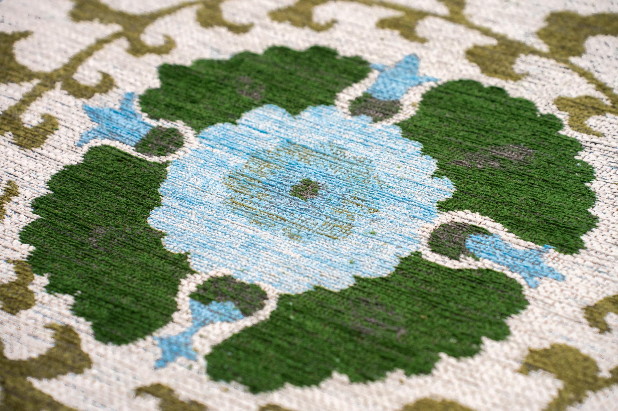 Multicolor Suzani Embroidered Rug | Size: 170 x 240 cm