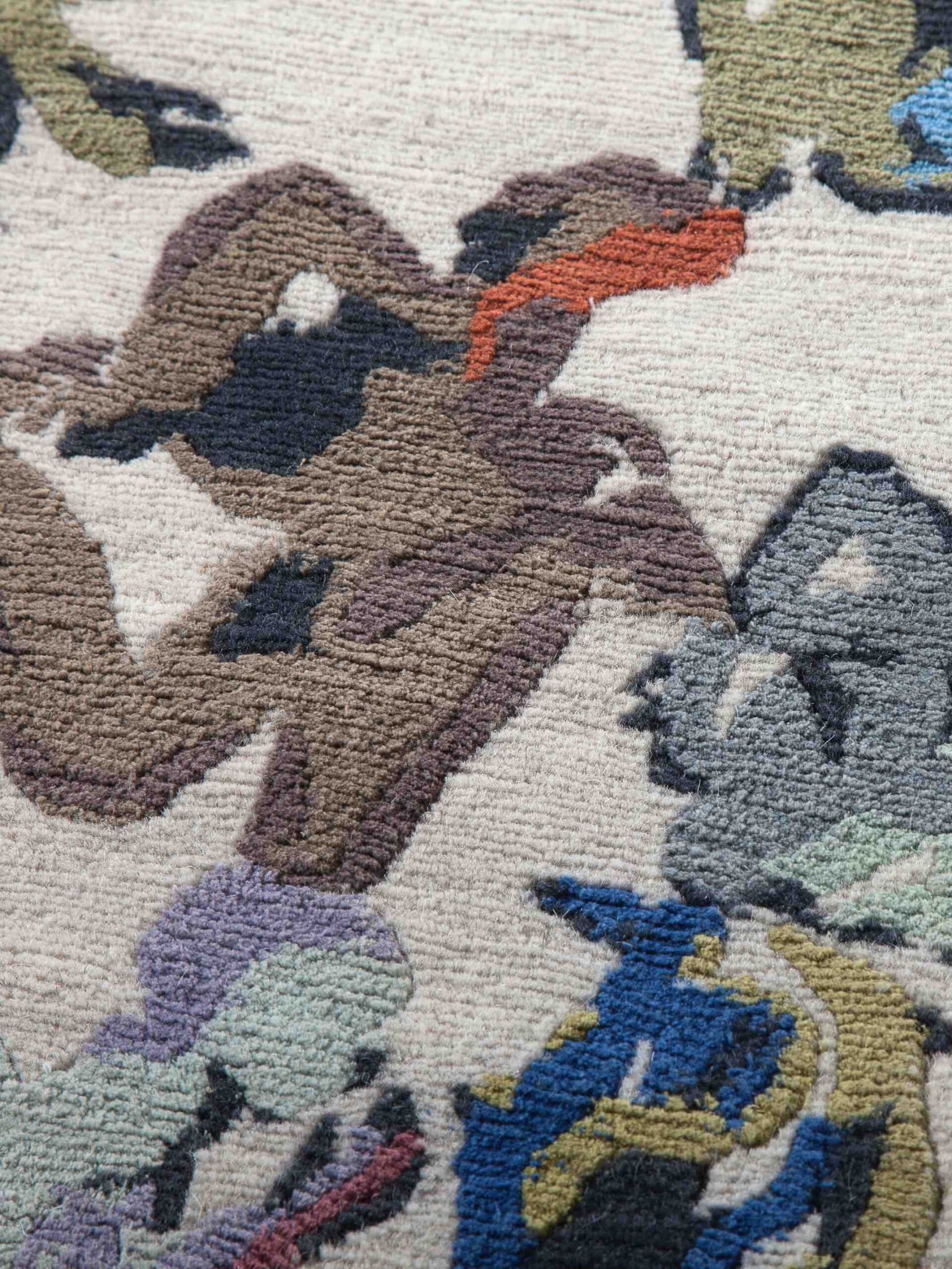Human Circle Inferno Circle Wool Rug